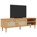 Tv-Meubel Senja 158X40X49 Cm Rattan-Look Grenenhout