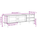 Tv-Meubel Senja 158X40X49 Cm Rattan-Look Grenenhout