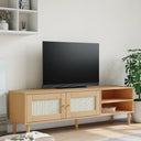 Tv-Meubel Senja 158X40X49 Cm Rattan-Look Grenenhout