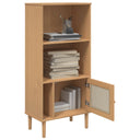 Boekenkast Senja Rattan-Look 60X35X130 Cm Grenenhout