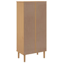 Boekenkast Senja Rattan-Look 60X35X130 Cm Grenenhout