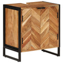 Badkamerkast 55X35X60 Cm Massief Acaciahout En Ijzer Grijs Sonoma