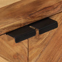 Badkamerkast 55X35X60 Cm Massief Acaciahout En Ijzer Grijs Sonoma