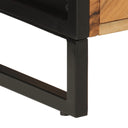 Badkamerkast 55X35X60 Cm Massief Acaciahout En Ijzer Grijs Sonoma