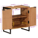 Badkamerkast 55X35X60 Cm Massief Acaciahout En Ijzer Grijs Sonoma