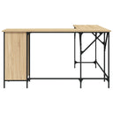 Bureau 141X141X75 Cm Bewerkt Hout Kleurig