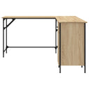 Bureau 141X141X75 Cm Bewerkt Hout Kleurig