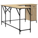 Bureau 141X141X75 Cm Bewerkt Hout Kleurig