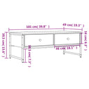 Salontafel 0X49X39,5 Cm Bewerkt Hout Bruineikenkleurig