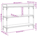 Wandtafel Met Schappen Eikenkleurig