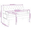 Bankje Met Rugleuning 120X62X75,5 Cm Stof