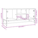 Tv-Meubel Met Glazen Deuren 02X37X50 Cm Kleurig