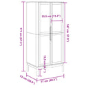 Kledingkast Floro 77X53X171 Cm Massief Grenenhout