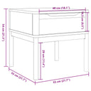 Lamptafel Floro 55X55X54 Cm Massief Grenenhout