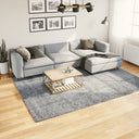 Vloerkleed Shaggy Hoogpolig Modern Blauw