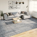 Vloerkleed Shaggy Hoogpolig Modern Blauw