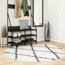 Vloerkleed Pamplona Shaggy Hoogpolig Crème En Zwart Cream And Black