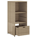 Tuinkast 50X55X115 Cm Poly Rattan