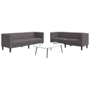 2-Delige Loungeset Chesterfield-Stijl Kunstleer Kleurig