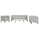 3-Delige Loungeset Chesterfield En Bolsters Fluweel