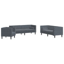 3-Delige Loungeset Chesterfield En Bolsters Fluweel