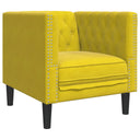 3-Delige Loungeset Chesterfield Met Bolsters Fluweel