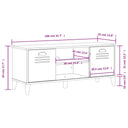 Schoenenbank Viken 106X35X45 Cm Bewerkt Hout