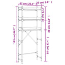 Wasmachinekast 67X25X163 Cm Bewerkt Hout