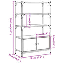 Boekenkast 3-Laags 70X30X09,5 Cm Bewerkt Hout