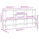 Wandtafel 60X29X80 Cm Bewerkt Hout Kleurig