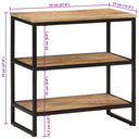 Wandtafel Massief Ruw Mangohout