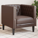 Fauteuil Chesterfield-Stijl Kunstleer Kleurig