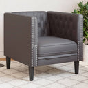 Fauteuil Chesterfield-Stijl Kunstleer Kleurig