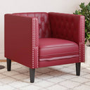 Fauteuil Chesterfield-Stijl Kunstleer Kleurig