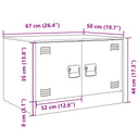 Salontafel 67X50X44 Cm Staal Geel