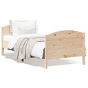 Bedframe Met Hoofdbord Massief Grenenhout