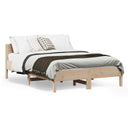 Bedframe Met Hoofdbord Massief Grenenhout Was