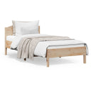 Bedframe Met Hoofdbord Massief Grenenhout Was