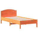 Bedframe Met Hoofdbord Massief Grenenhout Was