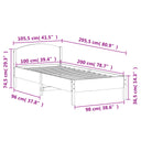 Bedframe Met Hoofdbord Massief Grenenhout Was