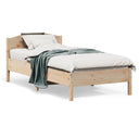 Bedframe Met Hoofdbord Massief Grenenhout Was