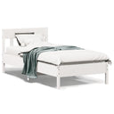 Bedframe Met Hoofdbord Massief Grenenhout