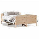 Bedframe Met Hoofdbord Massief Grenenhout Was