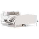 Bedframe Met Hoofdbord Massief Grenenhout Was