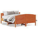 Bedframe Met Hoofdbord Massief Grenenhout Was