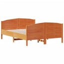 Bedframe Met Hoofdbord Massief Grenenhout Was