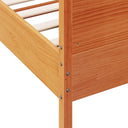 Bedframe Met Hoofdbord Massief Grenenhout Was