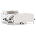 Bedframe Met Hoofdbord Massief Grenenhout Was