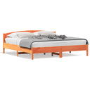 Bedframe Met Hoofdbord Massief Grenenhout Was