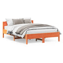 Bedframe Met Hoofdbord Massief Grenenhout Was